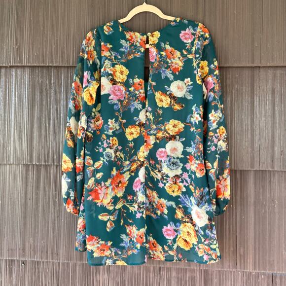 💖5/$25 Show Me Your Mumu Donna Michelle Tunic Green Yellow Lightweight  Large - Picture 4 of 12